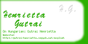 henrietta gutrai business card